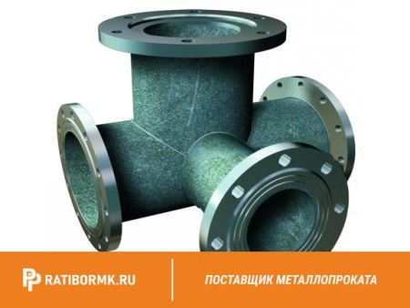 Тройник фланцевый с пожарной подставкой ППТФ 250х150